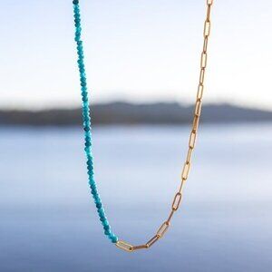 Elegant Gold and Turquoise Necklace